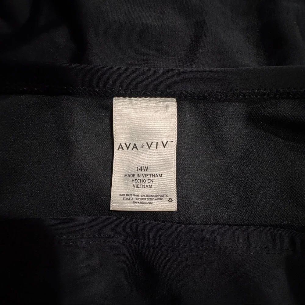 Ava & Viv Women's Hipster Swim Bottom, Black 14W